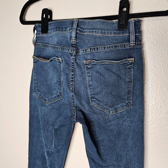 Frame Denim 25 Le High Skinny Jeans Released Step Hem Merrick Preppy Medium Wash - Picture 5 of 9